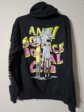 Rick and Morty Black Graphic Hoodie - Anti Social Social Club